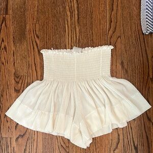 Queen of Sparkles White Iridescent Mini Skirt/Shorts